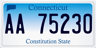 CT license plate AA75230