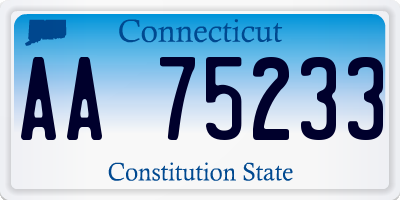 CT license plate AA75233