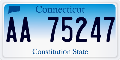 CT license plate AA75247