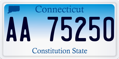 CT license plate AA75250