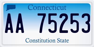CT license plate AA75253