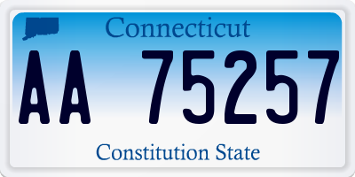 CT license plate AA75257