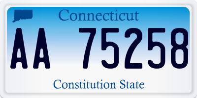 CT license plate AA75258