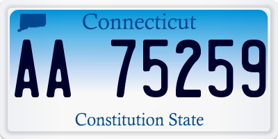 CT license plate AA75259