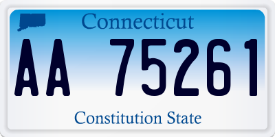 CT license plate AA75261