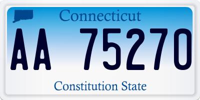 CT license plate AA75270