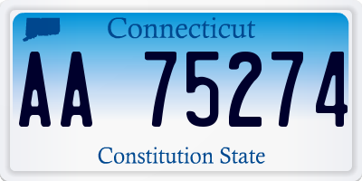 CT license plate AA75274