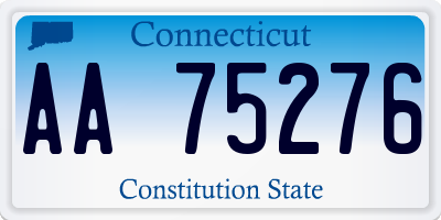 CT license plate AA75276