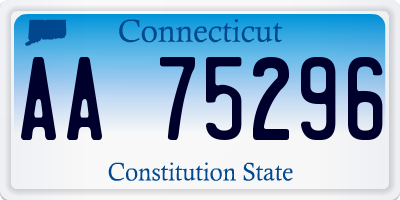 CT license plate AA75296