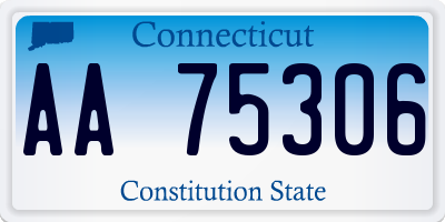 CT license plate AA75306