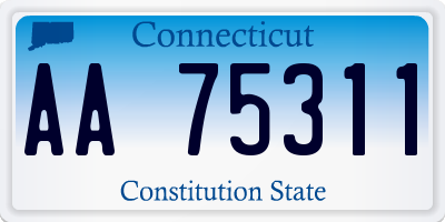 CT license plate AA75311