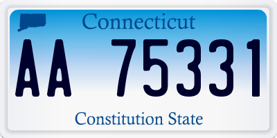 CT license plate AA75331