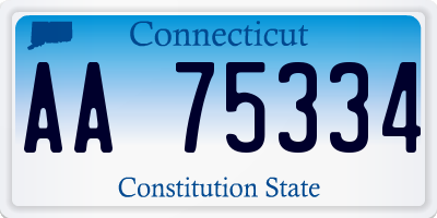 CT license plate AA75334