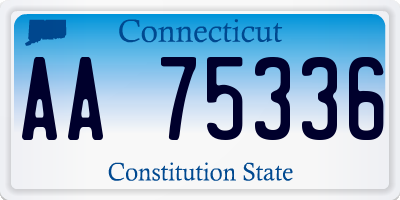 CT license plate AA75336