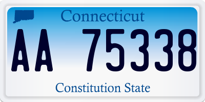 CT license plate AA75338