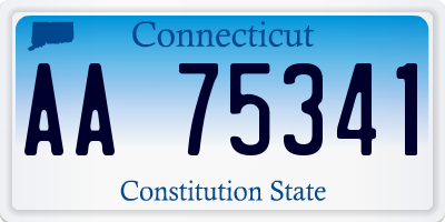 CT license plate AA75341