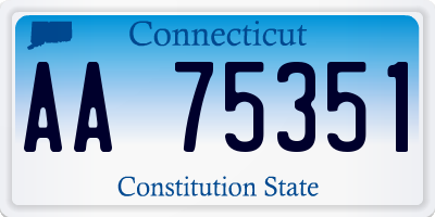 CT license plate AA75351