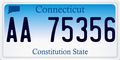 CT license plate AA75356