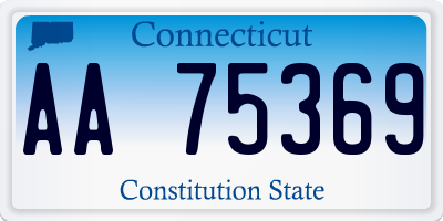 CT license plate AA75369