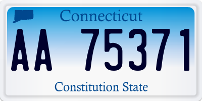 CT license plate AA75371