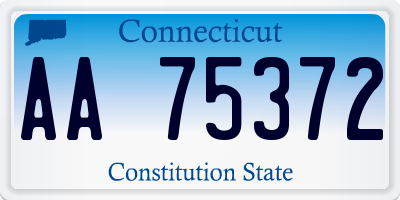CT license plate AA75372