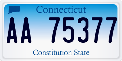 CT license plate AA75377