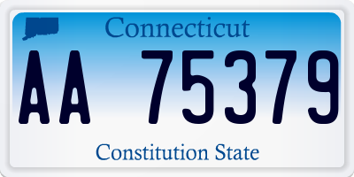 CT license plate AA75379