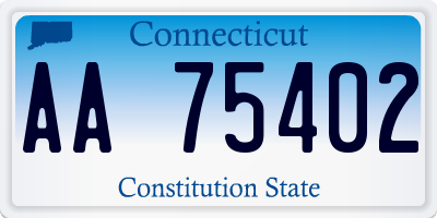 CT license plate AA75402
