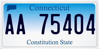 CT license plate AA75404
