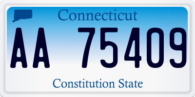 CT license plate AA75409