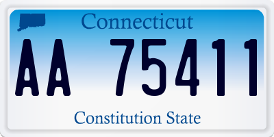 CT license plate AA75411