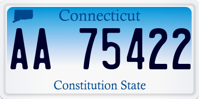 CT license plate AA75422