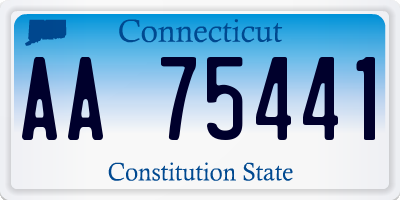 CT license plate AA75441