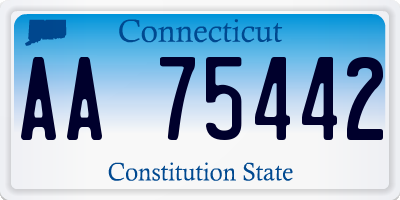 CT license plate AA75442