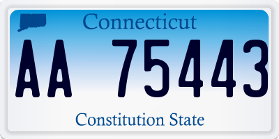 CT license plate AA75443