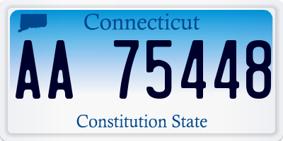 CT license plate AA75448