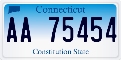 CT license plate AA75454