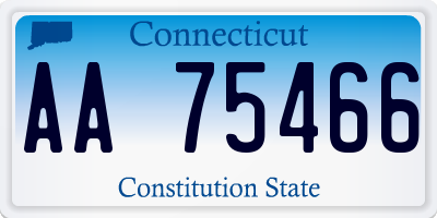 CT license plate AA75466