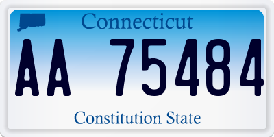 CT license plate AA75484