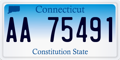 CT license plate AA75491