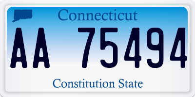 CT license plate AA75494