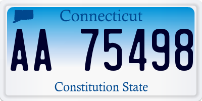 CT license plate AA75498