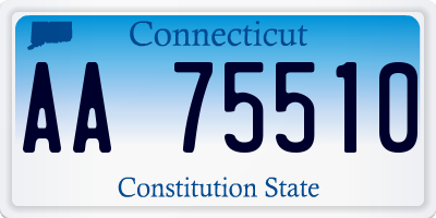 CT license plate AA75510