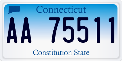CT license plate AA75511
