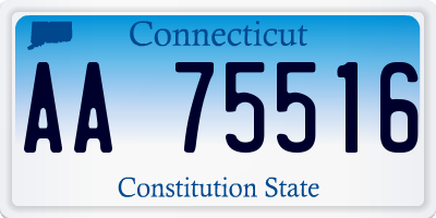 CT license plate AA75516