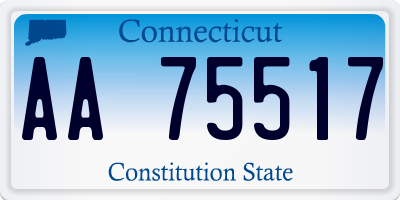 CT license plate AA75517