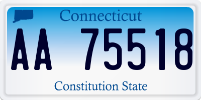 CT license plate AA75518