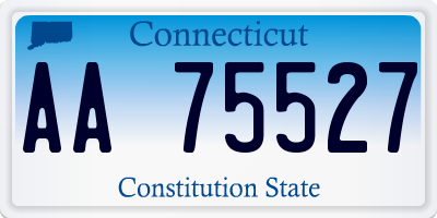 CT license plate AA75527