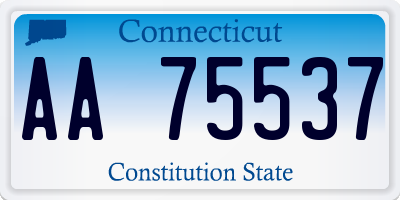 CT license plate AA75537