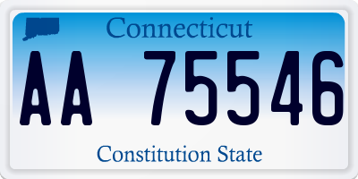 CT license plate AA75546